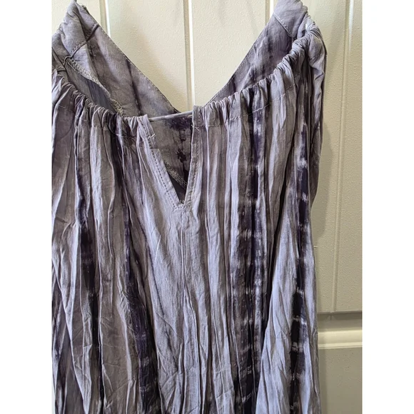POL Halter Neck Adjustable Tie Dye Midi Dress Size Small NWOT Flowy Keyhole Back - Picture 11 of 12